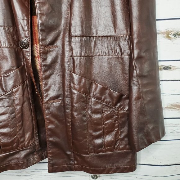Sears | Jackets & Coats | Vintage Leather Jacket Lined 38r Sears Mens ...